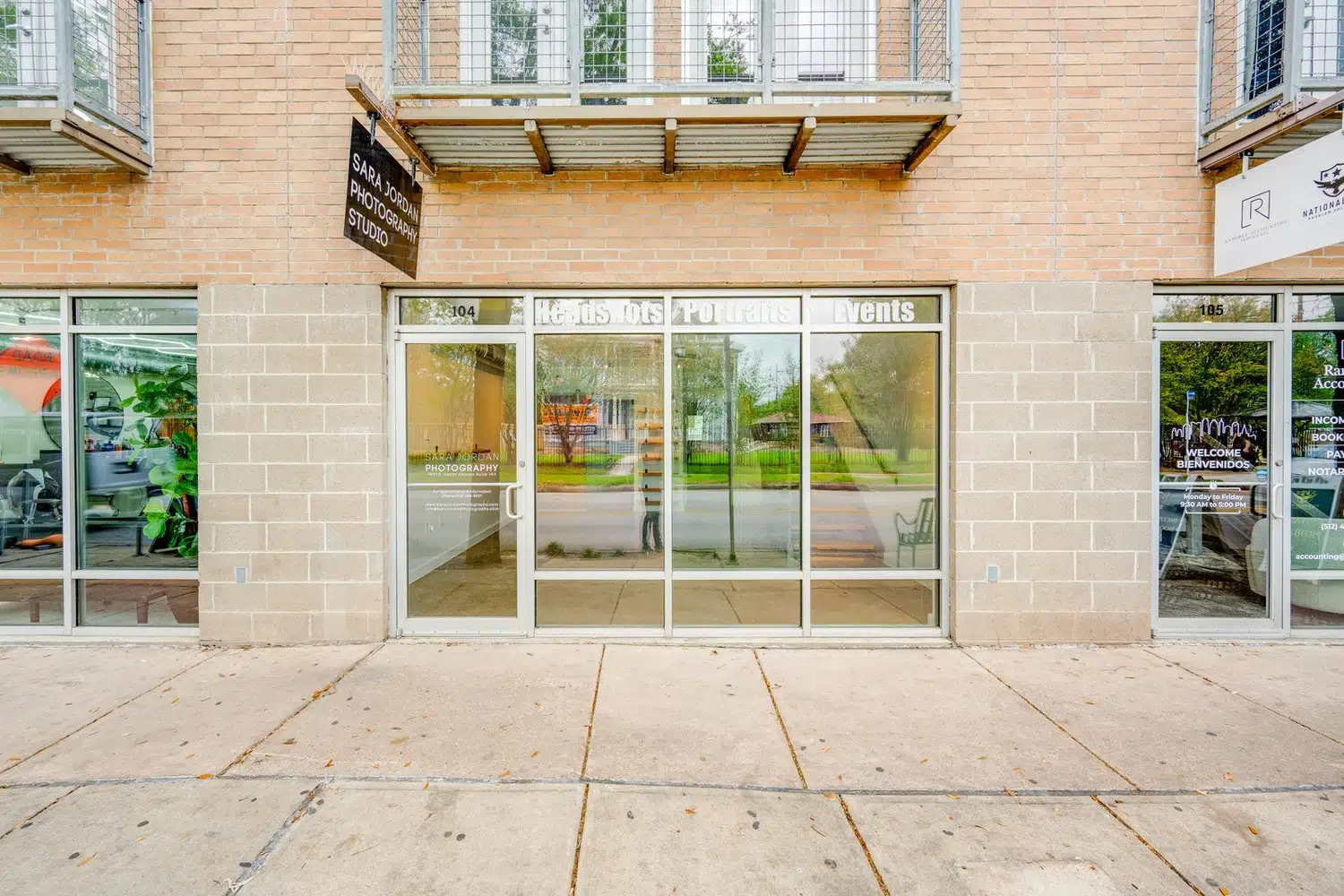 Waterstreet Lofts commercial storefront at 1601 East Cesar Chavez Street in Austin