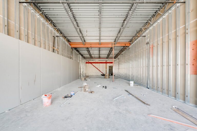 Unfinished retail shell interior at 14300 Ronald Reagan Blvd, Suite 304, Leander, TX 78641